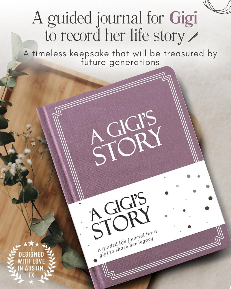 Coco & Lan Gigi's Life Story Journal (Hardcover): A Meaningful Keepsake for Gigi to Share Her Journey & Memories, Book Includes 250+ Prompt Questions, Sentimental Gift for Mother's Day, Birthday, Christmas - Image 3